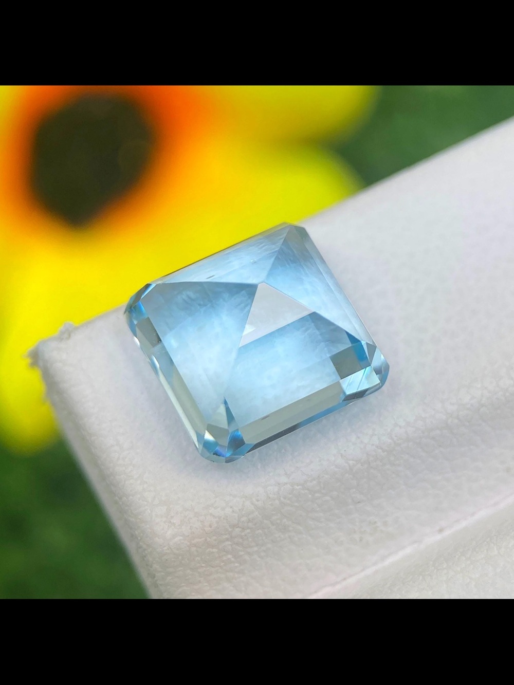 6.51ct Aquamarine Blue Natural Faceted Octagon Cut 10.4 X 10.1 MM Loose 💎 - Picture 3 of 3